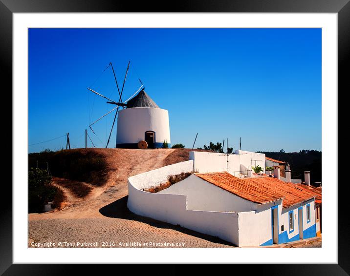 Ancient Windmill Framed Mounted Print by Tony Purbrook