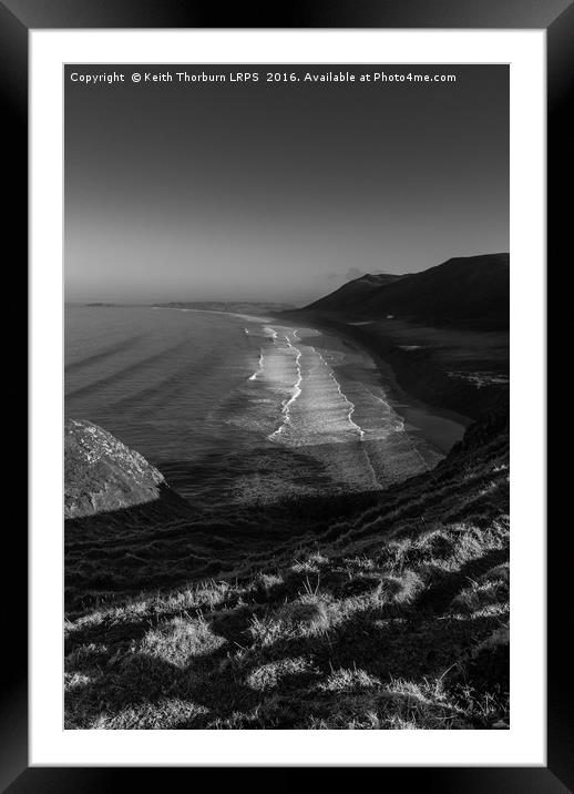 Llangenntih Beach Framed Mounted Print by Keith Thorburn EFIAP/b