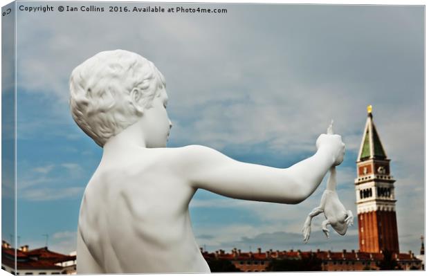 The Boy with the Frog, Venice Canvas Print by Ian Collins