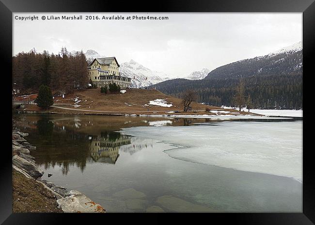 Waldhaus Am See Hotel.  Framed Print by Lilian Marshall