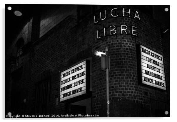 Lucha libre Acrylic by Steven Blanchard
