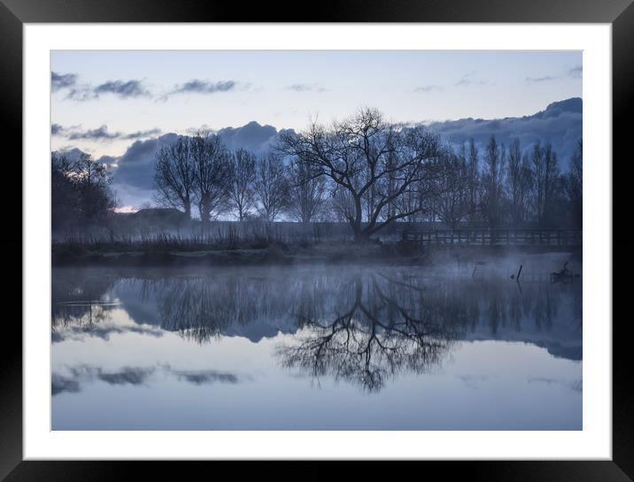 The blue hour at Barcombe Mills Framed Mounted Print by Sue MacCallum- Stewart