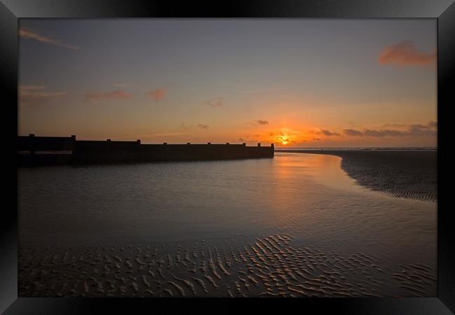 Sunrise, Cooden Beach, East Sussex Framed Print by Stephen Prosser