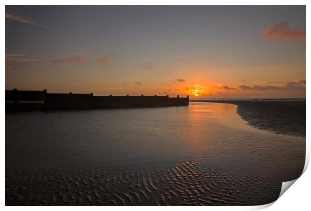 Sunrise, Cooden Beach, East Sussex Print by Stephen Prosser