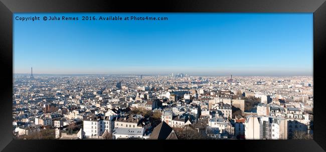 Paris Skyline Framed Print by Juha Remes