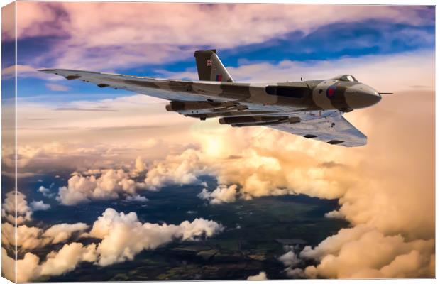 Avro Vulcan bomber XH558 Canvas Print by Oxon Images