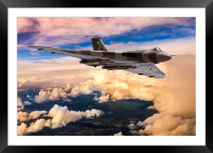 Avro Vulcan bomber XH558 Framed Mounted Print by Oxon Images