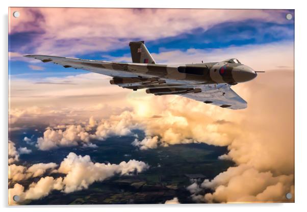 Avro Vulcan bomber XH558 Acrylic by Oxon Images