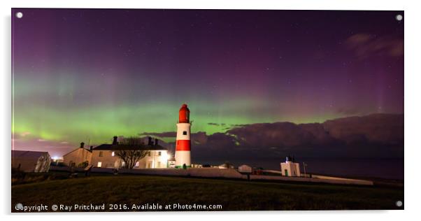 Aurora Borealis at Souter Lighthouse Acrylic by Ray Pritchard