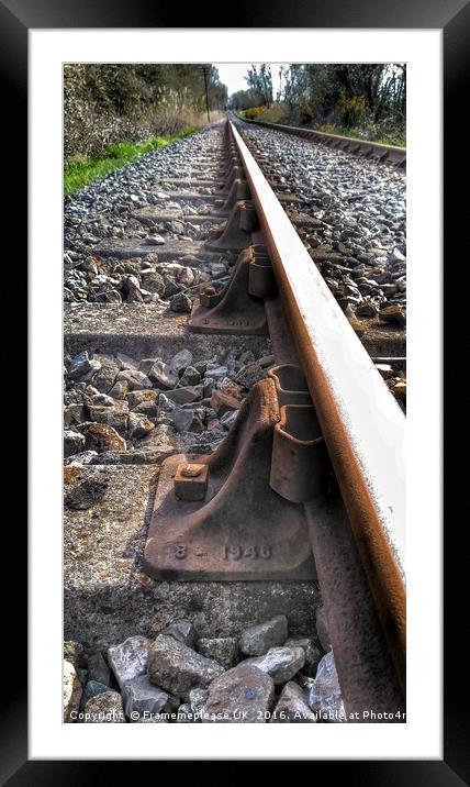Kent and East Sussex Railway track built 1946 Framed Mounted Print by Framemeplease UK