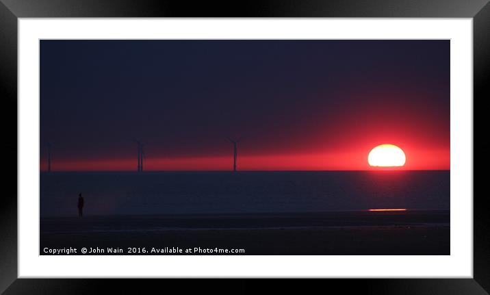 Sunset in the Bay Framed Mounted Print by John Wain