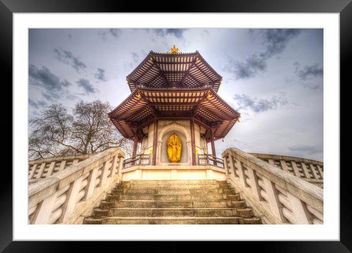 The Pagoda Battersea Park London Framed Mounted Print by David Pyatt