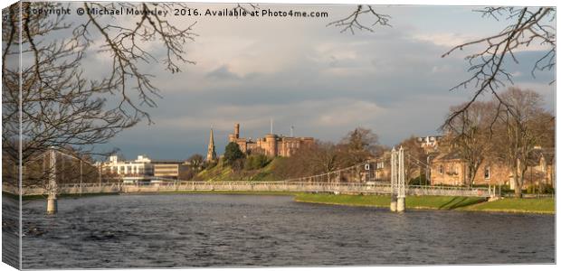Inverness Castle in the Spring Sun Canvas Print by Michael Moverley
