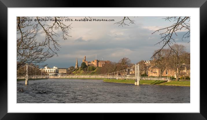 Inverness Castle in the Spring Sun Framed Mounted Print by Michael Moverley