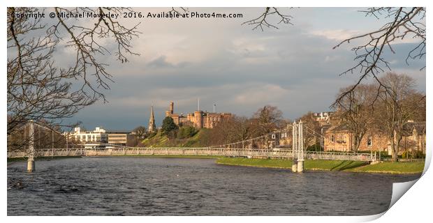 Inverness Castle in the Spring Sun Print by Michael Moverley