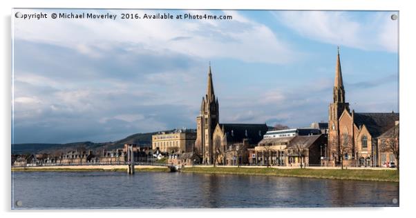 Inverness in the Sun Acrylic by Michael Moverley