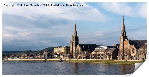 Inverness in the Sun Print by Michael Moverley
