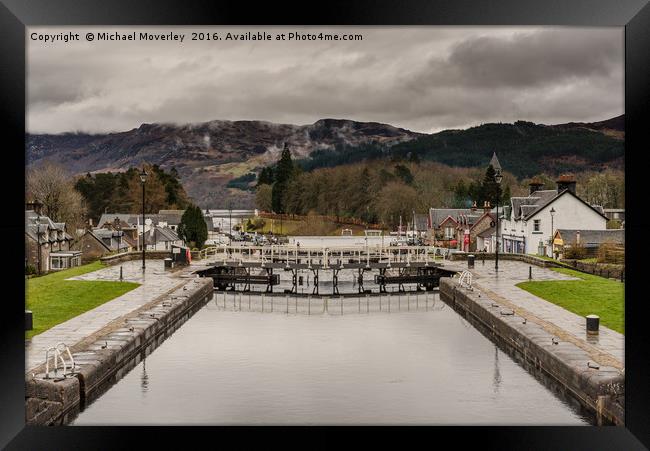 Fort Augustus in the Mist. Framed Print by Michael Moverley
