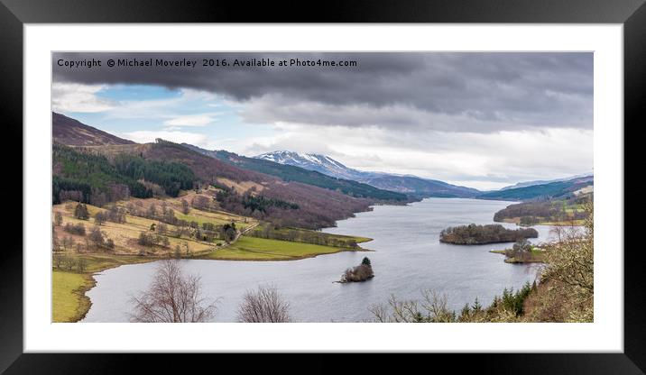 Queens View, Loch Tummel Framed Mounted Print by Michael Moverley