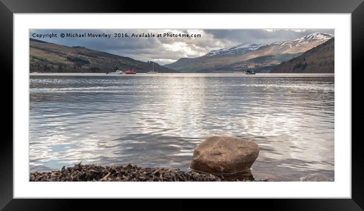 Ben Lawer from Kenmore with Loch Tay Framed Mounted Print by Michael Moverley