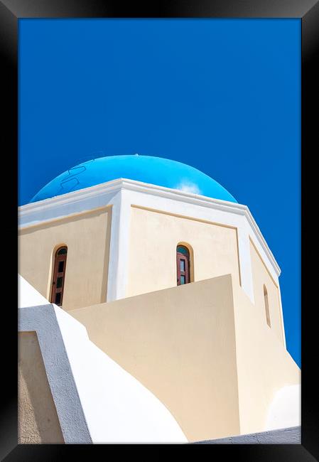 Church of Saint George blue dome Framed Print by Antony McAulay