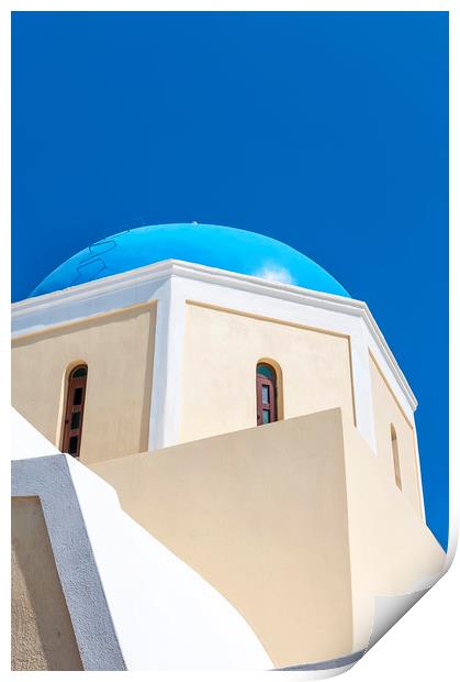 Church of Saint George blue dome Print by Antony McAulay