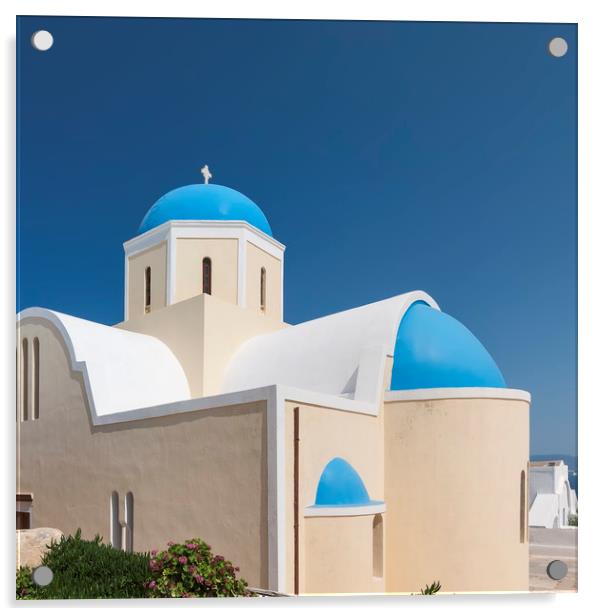 Church of Saint George on Santorini Acrylic by Antony McAulay