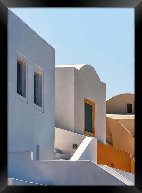 Compact living on Santorini Framed Print by Antony McAulay