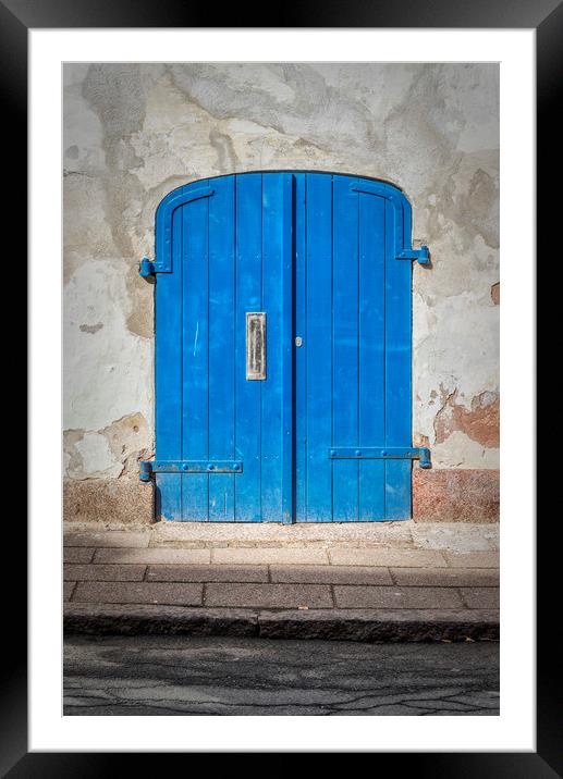 Helsingor Blue Doors Framed Mounted Print by Antony McAulay