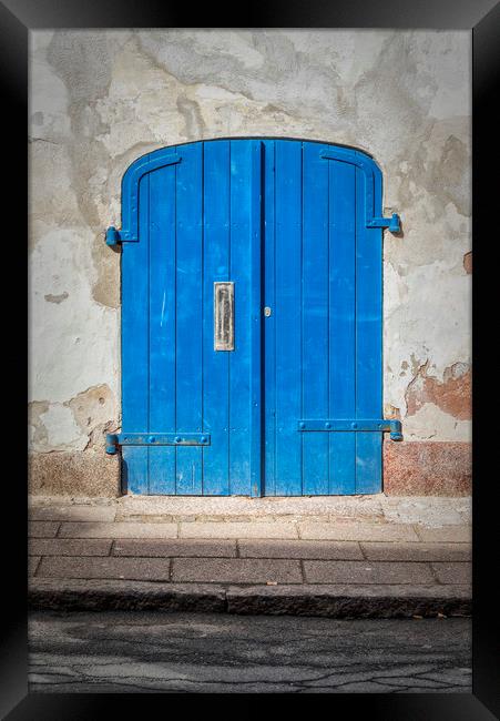 Helsingor Blue Doors Framed Print by Antony McAulay