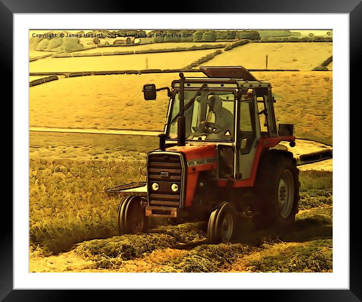 Massey Ferguson 675 Tractor Framed Mounted Print by James Hogarth