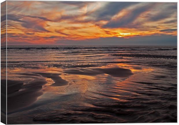 West Coast Sunset Canvas Print by David McCulloch
