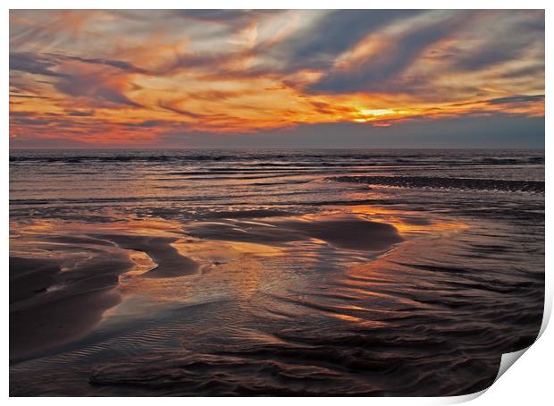West Coast Sunset Print by David McCulloch