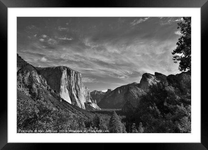 Yosemite Valley Framed Mounted Print by Alex Johnson