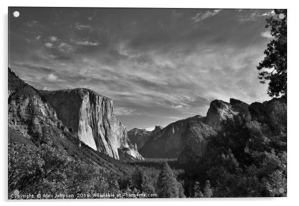 Yosemite Valley Acrylic by Alex Johnson