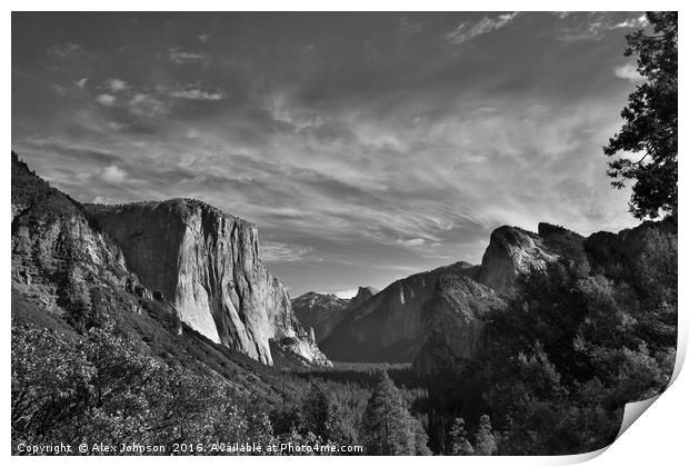 Yosemite Valley Print by Alex Johnson