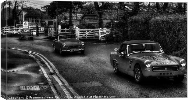 MG Classic car racing in Tenterden  Canvas Print by Framemeplease UK