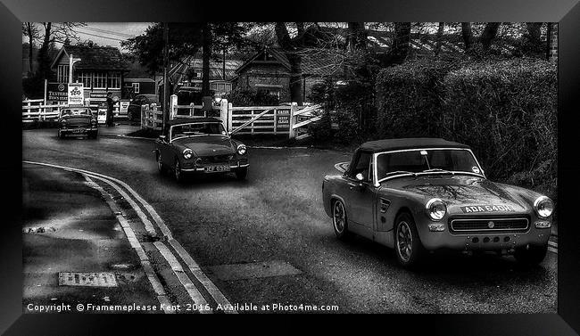 MG Classic car racing in Tenterden  Framed Print by Framemeplease UK