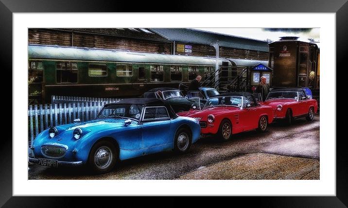 The Stately MG at the Station Framed Mounted Print by Framemeplease UK