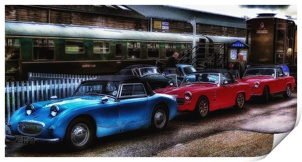 The Stately MG at the Station Print by Framemeplease UK