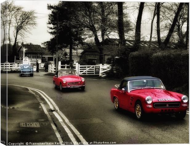 MG classic car racing in Tenterden Canvas Print by Framemeplease UK