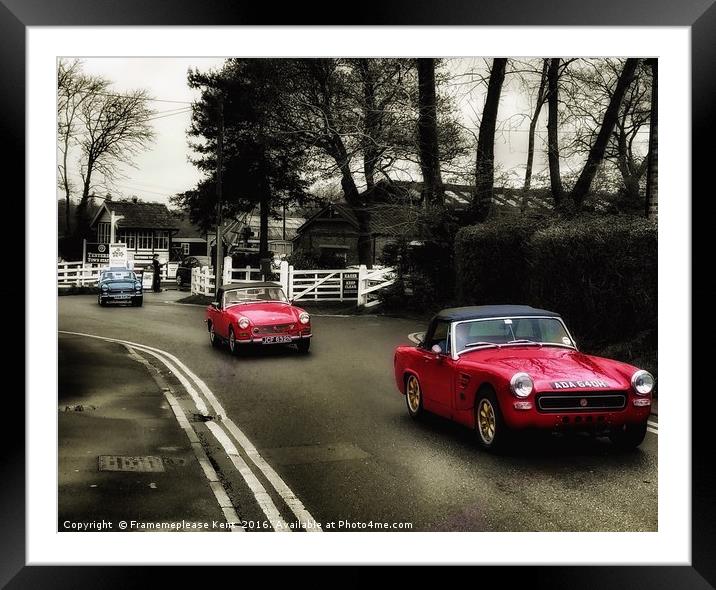 MG classic car racing in Tenterden Framed Mounted Print by Framemeplease UK