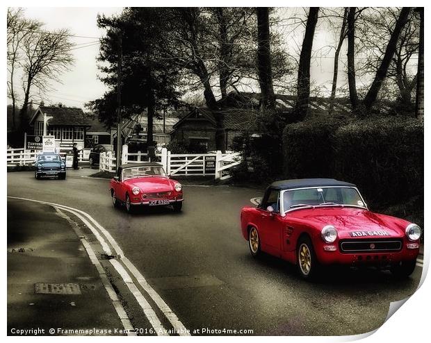 MG classic car racing in Tenterden Print by Framemeplease UK