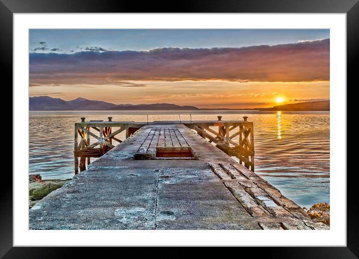 Sunset at Portencross  Framed Mounted Print by Valerie Paterson