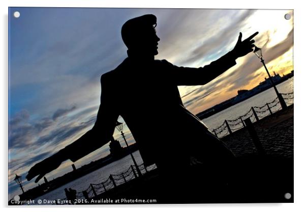 Billy Fury's Sunset Acrylic by Dave Eyres