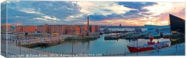 Liverpool Waterfront at Sunset Canvas Print by Dave Eyres
