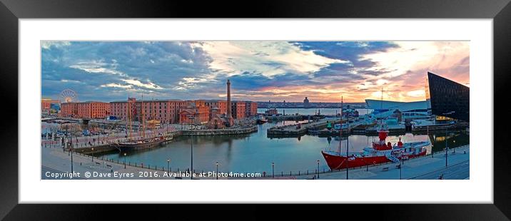 Liverpool Waterfront at Sunset Framed Mounted Print by Dave Eyres