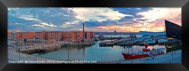 Liverpool Waterfront at Sunset Framed Print by Dave Eyres
