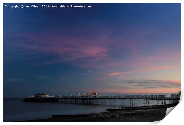 Worthing Pier sunset Print by Lee Milner