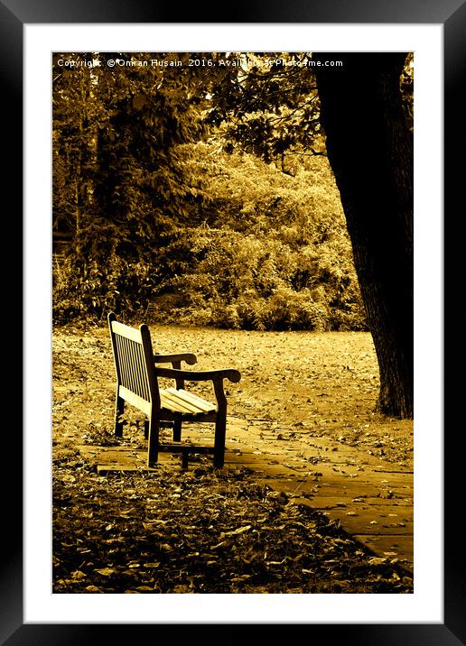The BENCH  Framed Mounted Print by Omran Husain